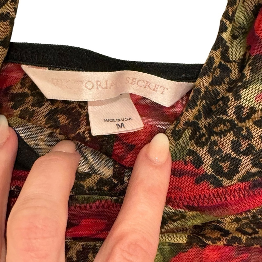 Victoria's Secret Red Rose & Leopard Chemise - Picture 4 of 6